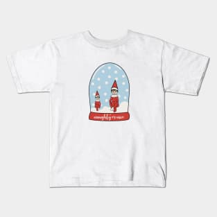 Elf on the shelfslow globe Kids T-Shirt